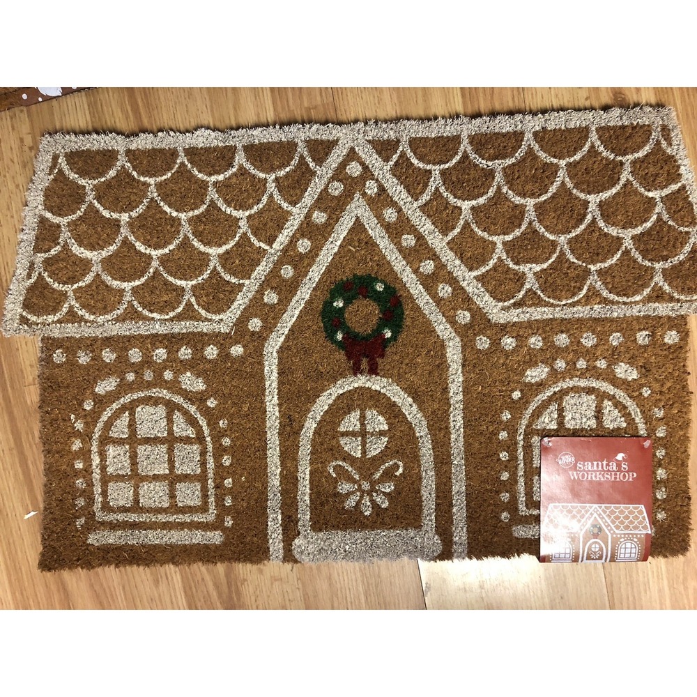 Gingerbread‎ House Coir Door Mat 30x18 Christmas Winter Wonderland